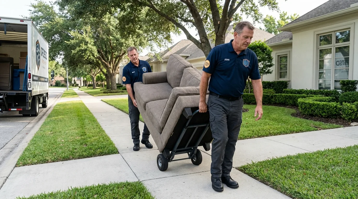 Local residential moving crew loading furniture in Corona, NY
